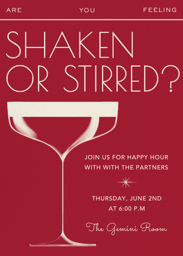 Velvet Coupe - Dining & Drinks Invitation by Paperless Post