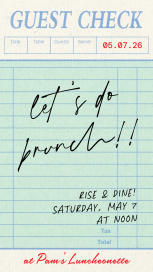 Guest Check - Breakfast Invitation by Paperless Post