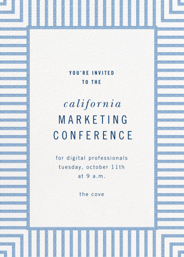 Seersucker Stripe - Conference Invitation by kate spade new york