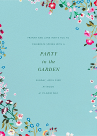 Embroidered Floral - Spring Party Invitation by Oscar de la Renta
