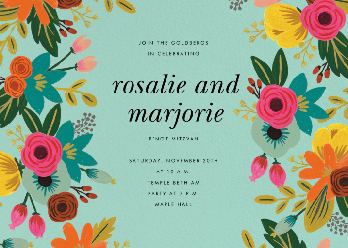 Floral Tropics - Bar & Bat Mitzvah Invitation by Rifle Paper Co.