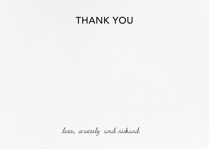 With Hugs and Kisses (Double-Sided) - Thank You Card by Linda and Harriett - Back