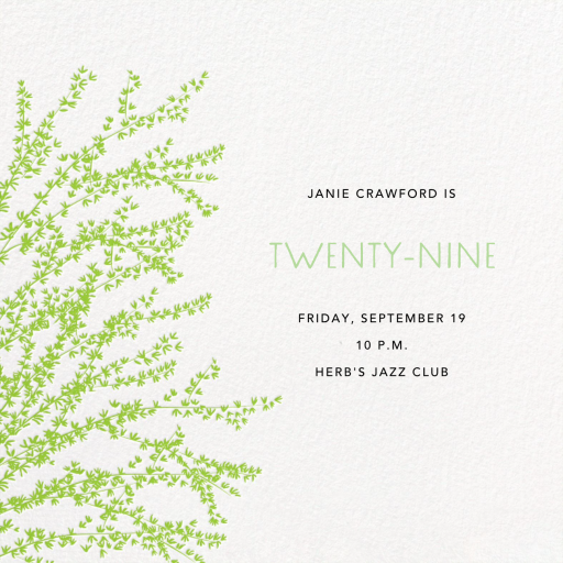 Forsythia Branch - Birthday Invitation by Paperless Post