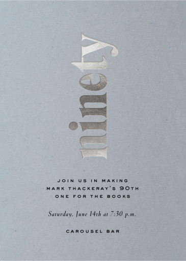 Sideways Lettering - Birthday Invitation by Paperless Post