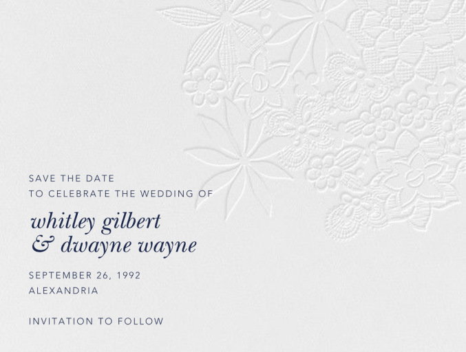 Floral Guipure (Save The Date) by Oscar de la Renta