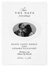 Ovaler Fotorahmen „Save the Date“