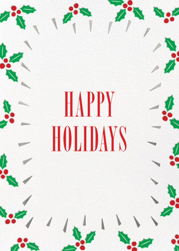 Holly Glow - Holiday Card by Paperless Post