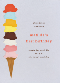 Ice Cream Cone - Birthday Invitation by Paperless Post
