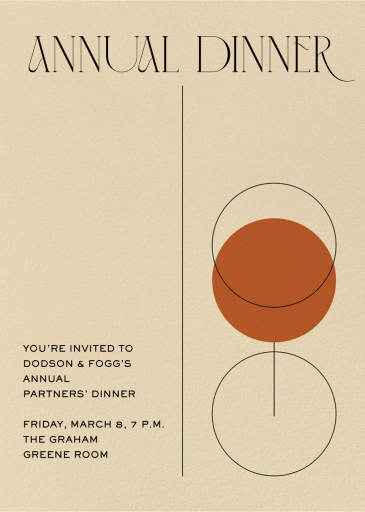 Stemware - Business Dinner Invitation by Paperless Post
