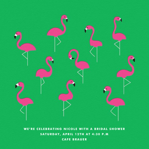 Flamingos - Bridal Shower Invitation by The Indigo Bunting