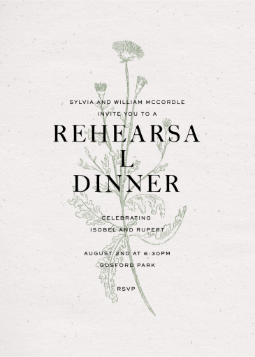 Fine Dandelion - Rehearsal Dinner Invitation by Paperless Post