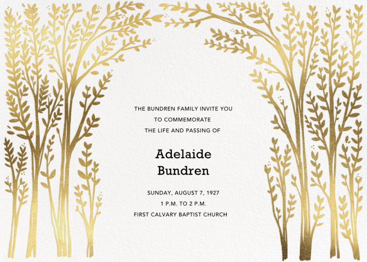 Louisa II - Celebration of Life Invitation by Paperless Post