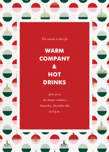 Dipped Ornaments - Christmas Party Invitation by kate spade new york