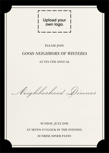 Frame Matting (Customizable Template) - Business Dinner Invitation by Paperless Post