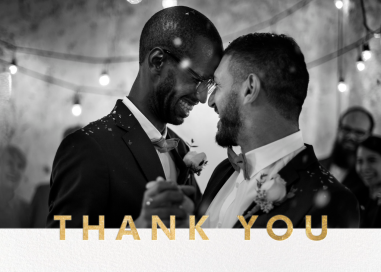 Field of Thanks Photo (Double-Sided) - Thank You Card by Paperless Post