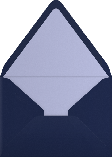 Blue Floral Graphic Invitation Envelope