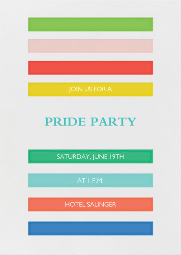 Rainbow Brights - Engagement Party Invitation by Mr. Boddington's Studio