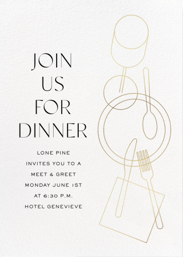 All Set - Business Dinner Invitation by Paperless Post