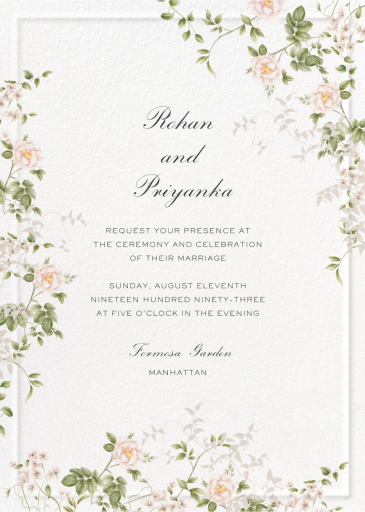 Precious Flowers - Invitation by Sketch Design Studio