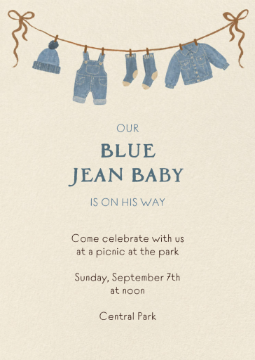 Little Pumpkin Baby Laundry Invitation