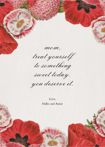 Shirley Poppies - Mother's Day Card by John Derian