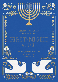 Hanukkah Doves (Invitation) by Hello!Lucky