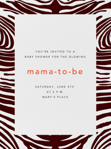 Zebra Stripes by Paperless Post