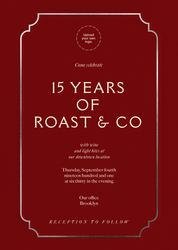 Traditional Border - Business Anniversary Invitation by Paperless Post