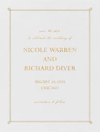 Double Loop Frame I (Save the Date) - Save the Date by Paperless Post