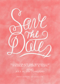Watercolor Save the Date by Crate & Barrel