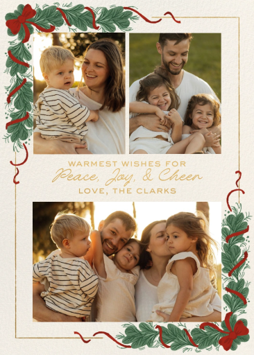 Photo Holiday Wreath Frame Card