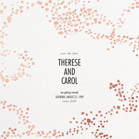 Metallic Paint Splatter - Save the Date by Kelly Wearstler