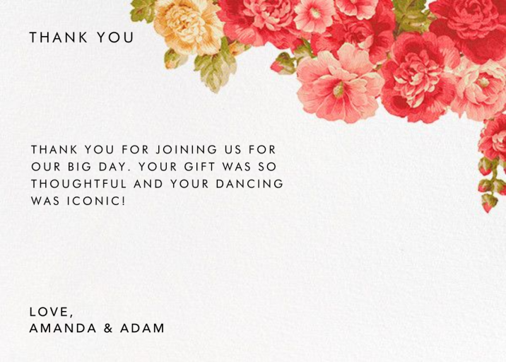 Garden Floral Ikat Horizontal - Notecard by Oscar de la Renta