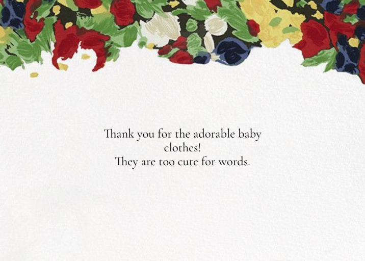 Isabela Floral (Horizontal) - Notecard by Oscar de la Renta