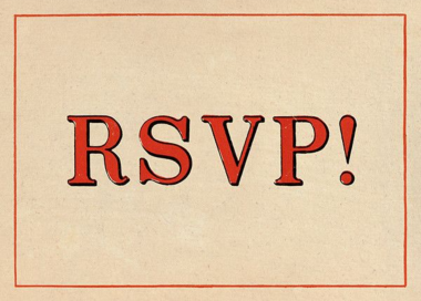 Red Letter Response (Invitation) - Dinner Party Invitation by John Derian