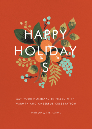 Orange Cluster - Holiday Save the Date by Rifle Paper Co.