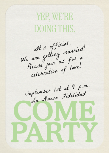 Come Party - Invitation by Derek Blasberg