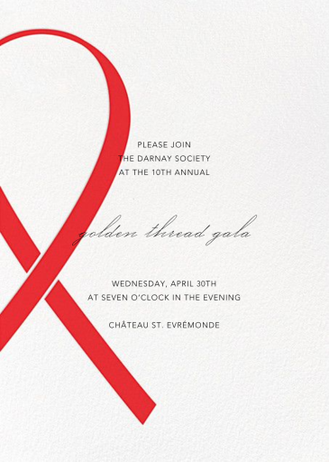 Charity Ribbon - Fundraiser Invitation by Paperless Post