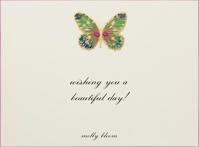 Hand Painted Butterfly Stationery - Stationery by Bernard Maisner