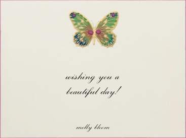 Hand Painted Butterfly Stationery by Bernard Maisner