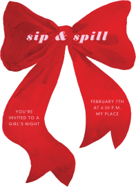 Painted Bow Cutout - Fall Party Invitation by Paperless Post