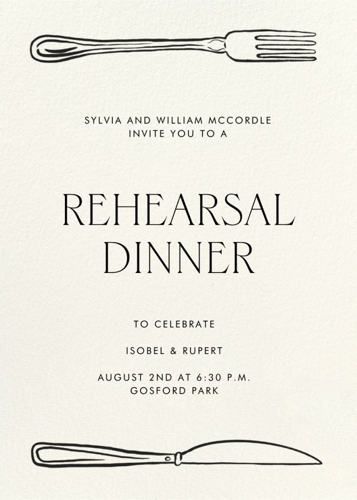 Table for Two Invitation