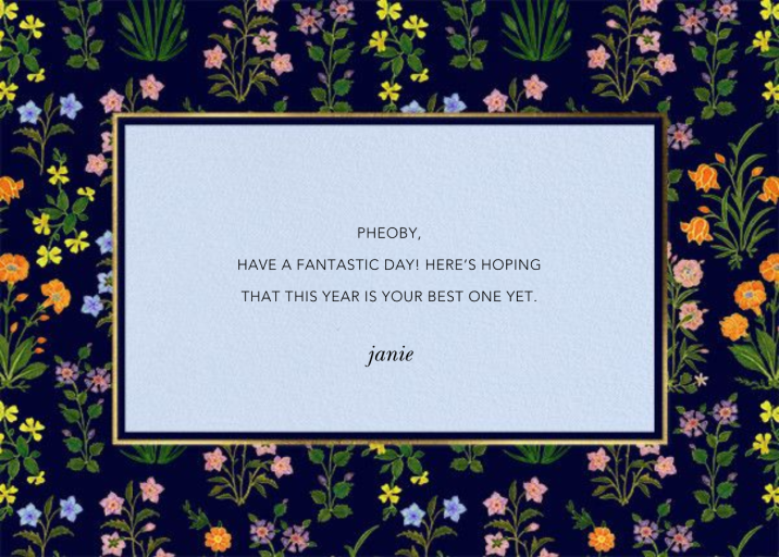 Wildflower Calico - Birthday Card by Oscar de la Renta