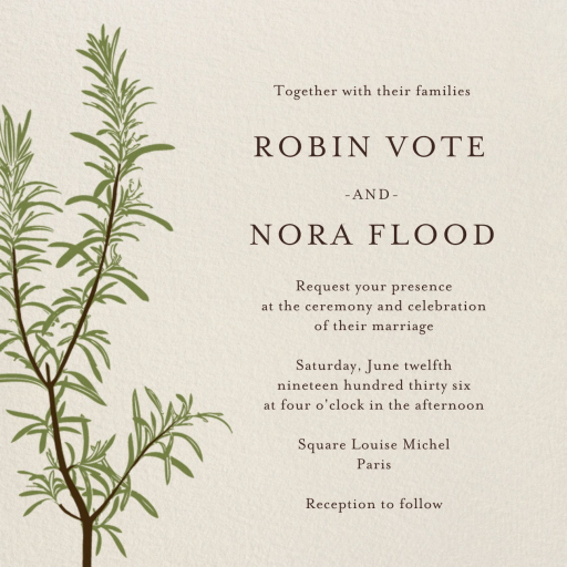 Rosemary - Invitation by Paperless Post