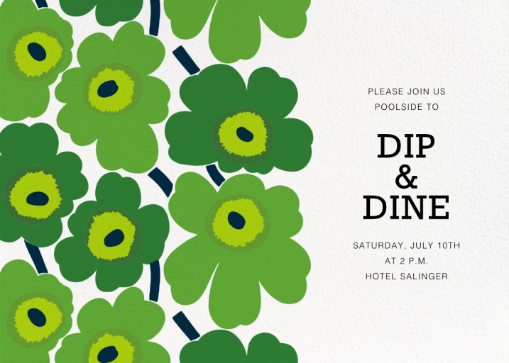 Unikko (Horizontal) - BBQ Invitation by Marimekko