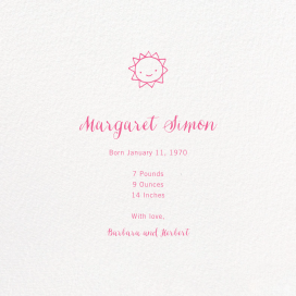 Ivory Plain - Birth Announcement by Paperless Post
