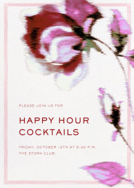 Abstracted Bloom - Happy Hour Invitation by Carolina Herrera