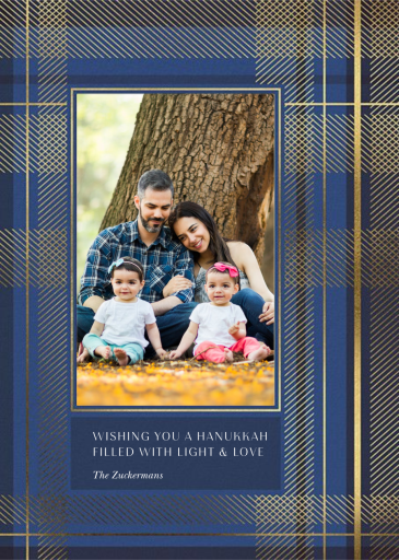 Sparkling Tartan Photo - Greeting Card by Paperless Post