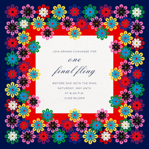 Flower Rainbow - Bridal Shower Invitation by Mary Katrantzou