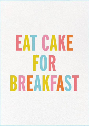 Eat Cake for Breakfast (Tall) - Greeting Card by kate spade new york
